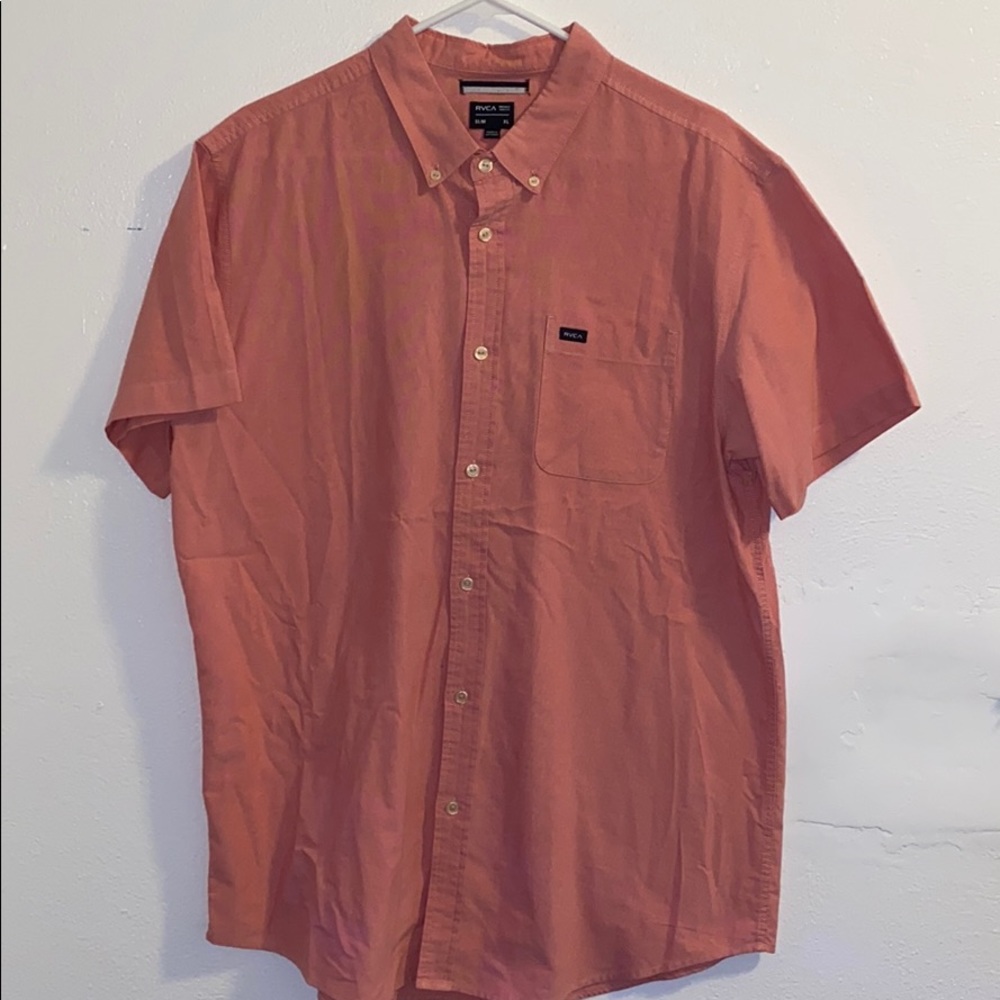 RVCA Salmon Button Down